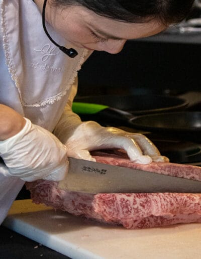 Marika Watanabe en la Master Class de Wagyu japonés de Okelan